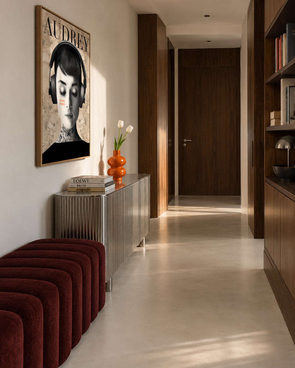 Audrey headphones - Framed canvas in an interior
