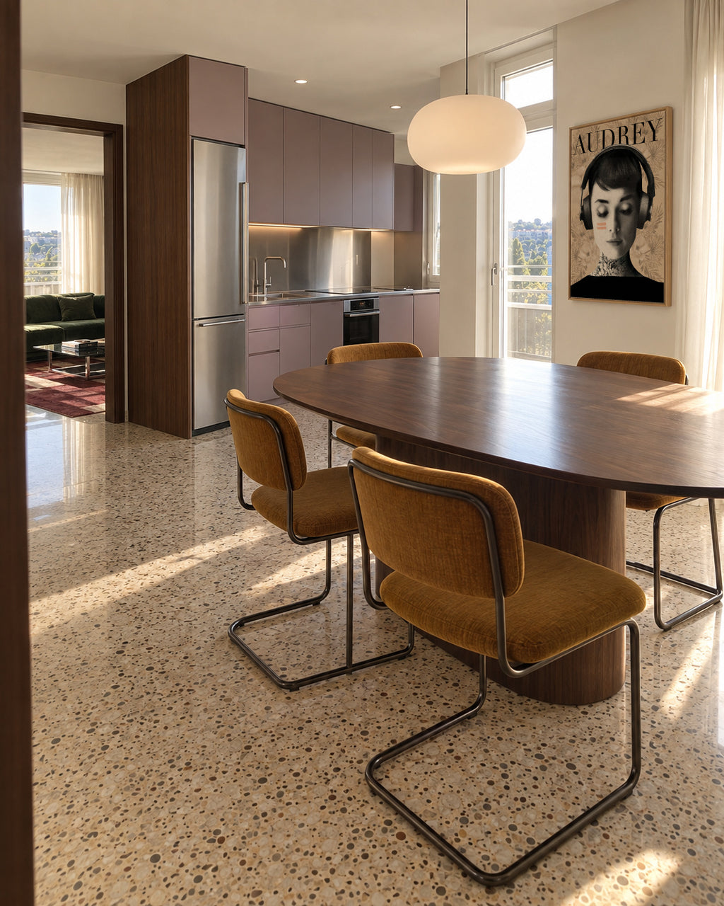 Audrey headphones - Framed canvas in an interior