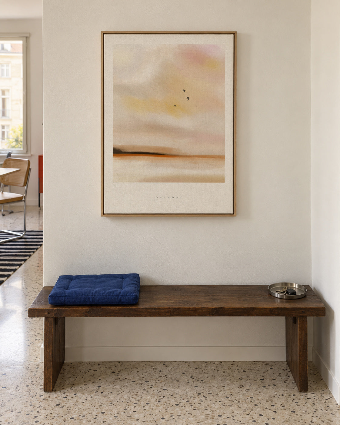 Getaway - Framed canvas in an interior