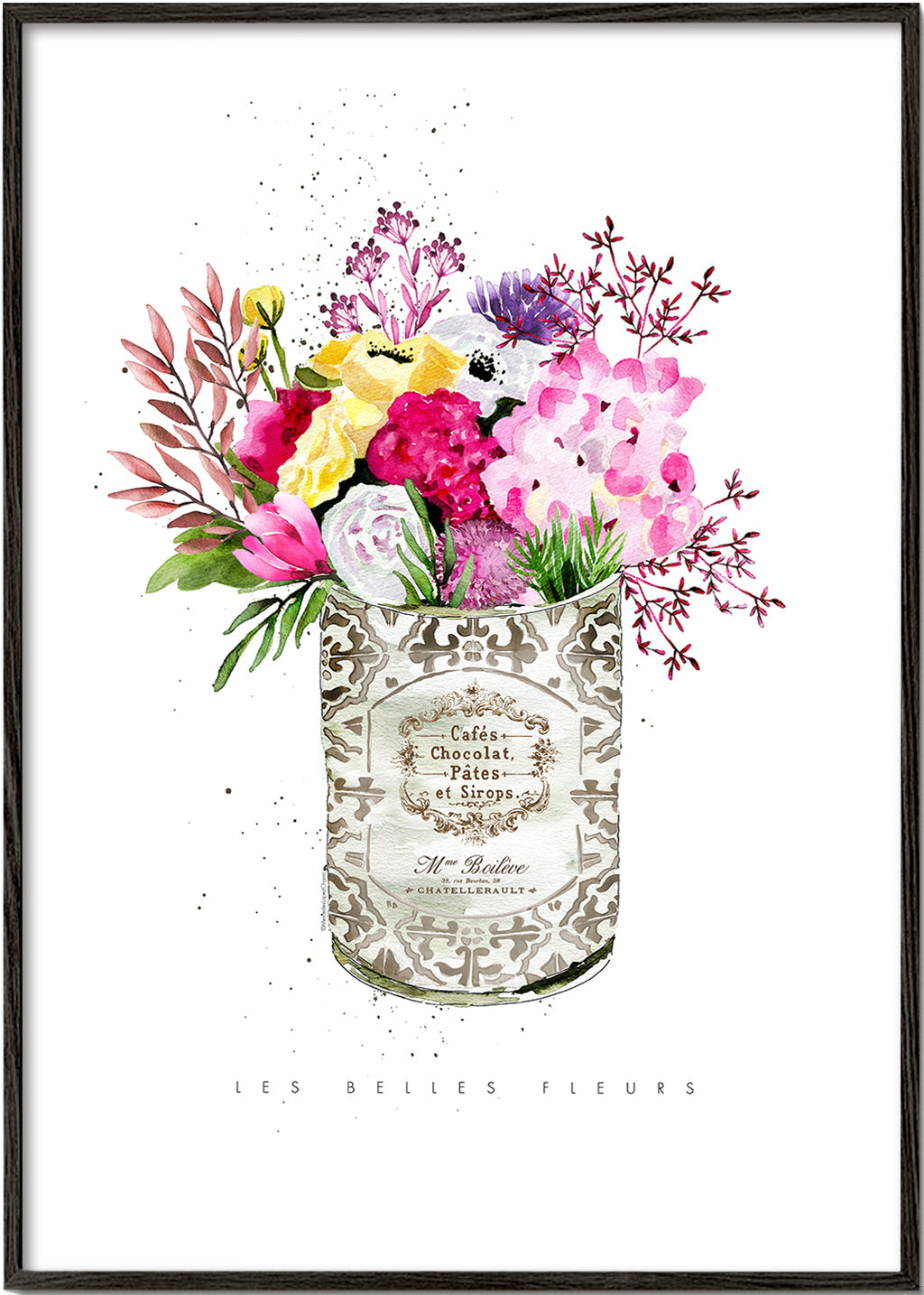 Spring Flowers Vintage Can