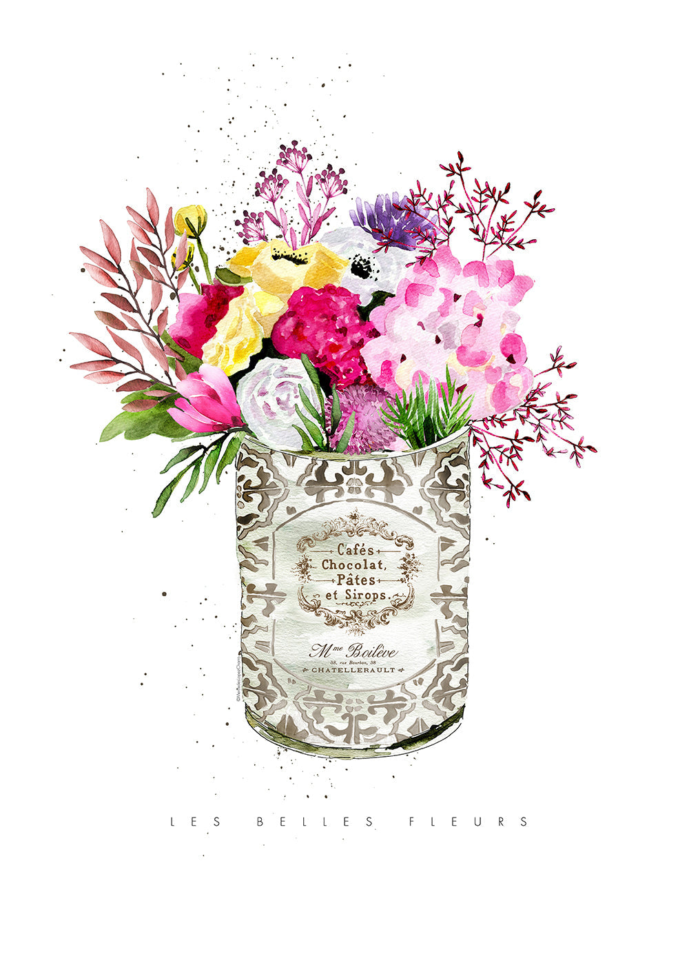 Spring Flowers Vintage Can