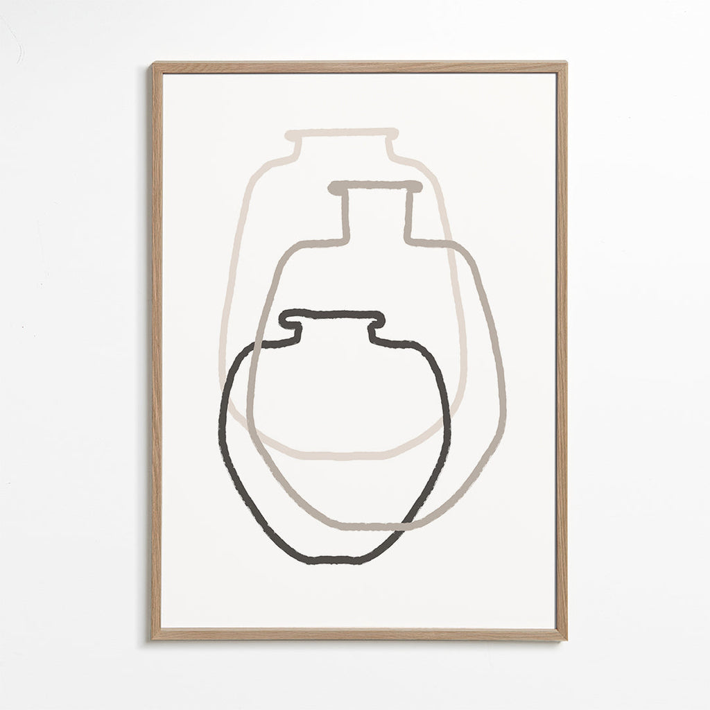 Abstract Vases Black