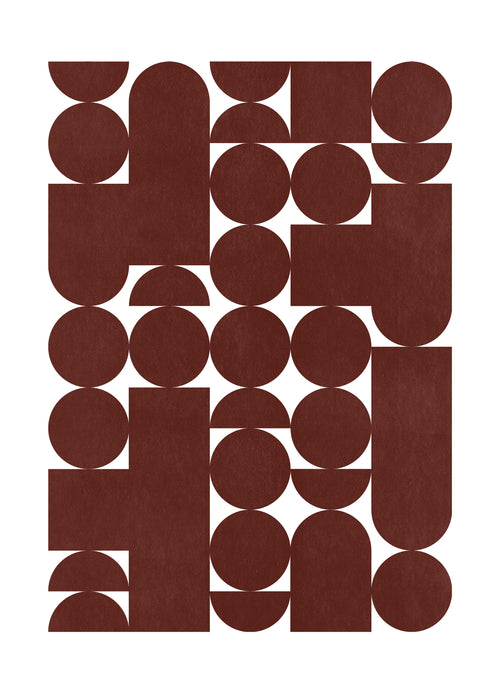 Retro Geometric Pattern - Unframed art print