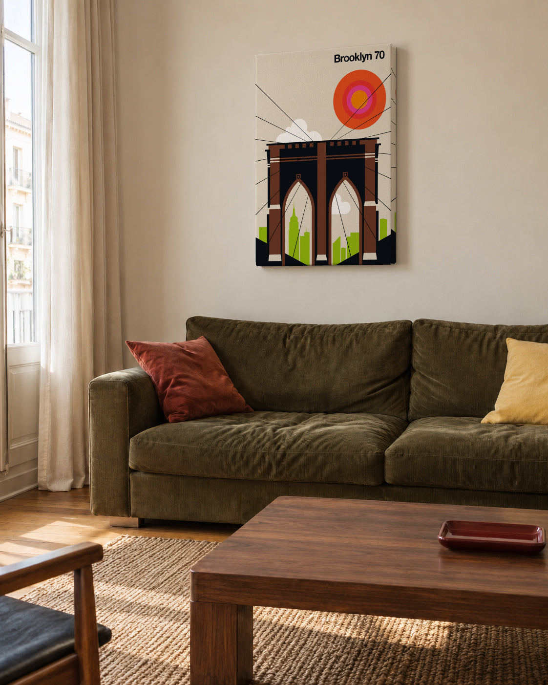 Brooklyn 70 - Unframed canvas in an interior