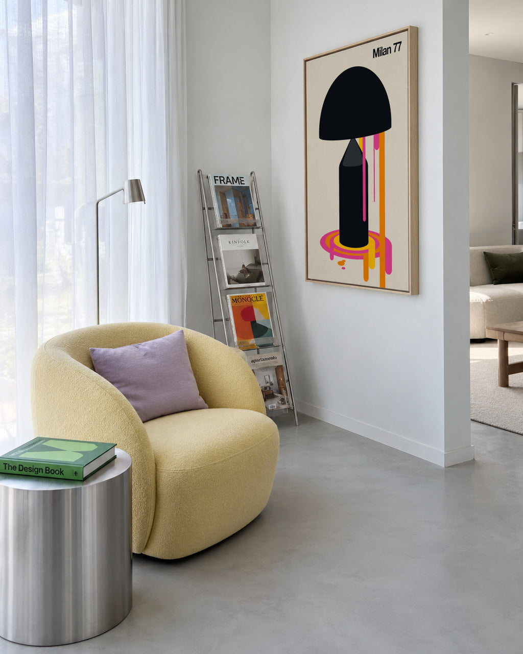 Milan 77 - Framed canvas in an interior