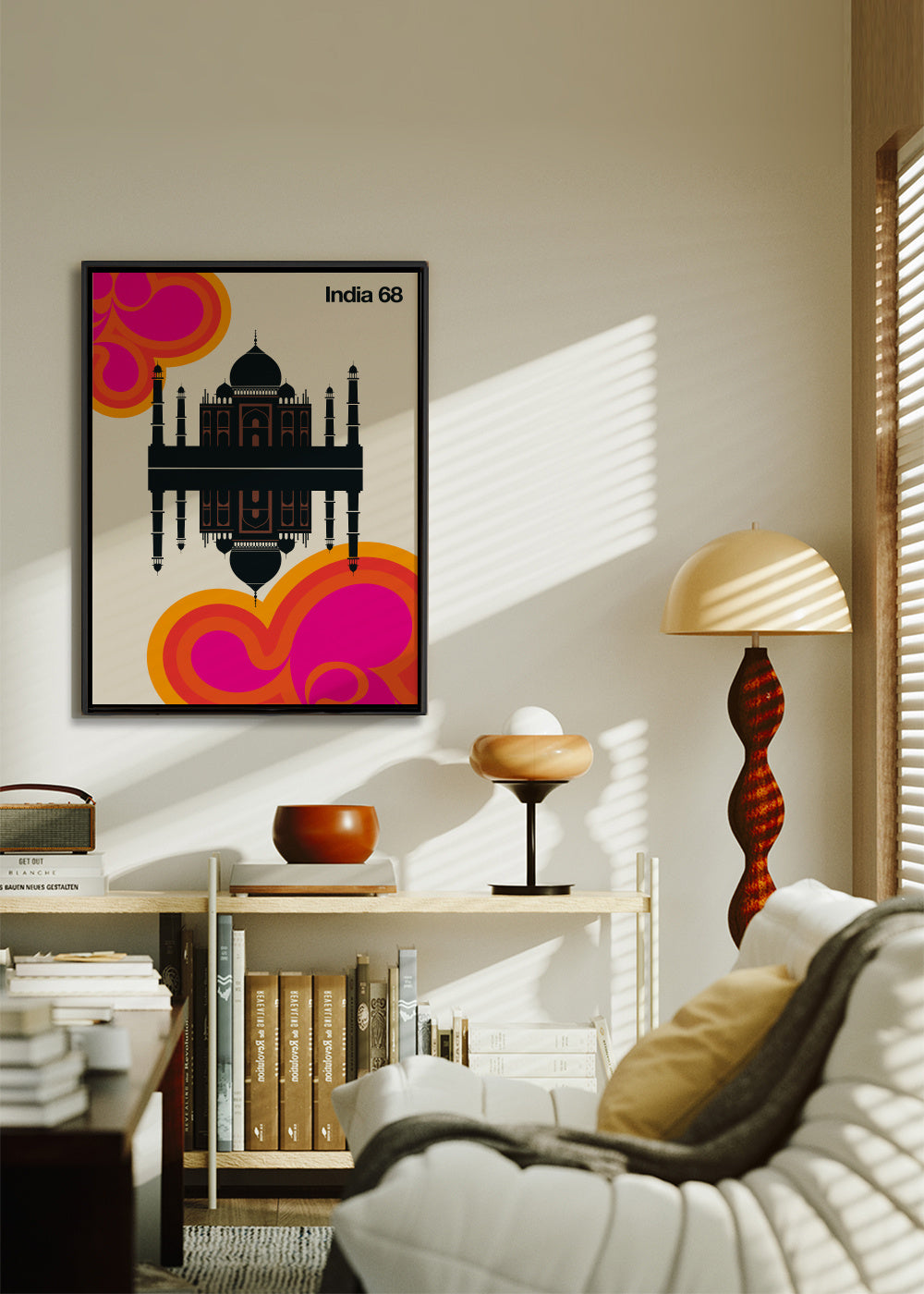 India 68 - Framed canvas in an interior