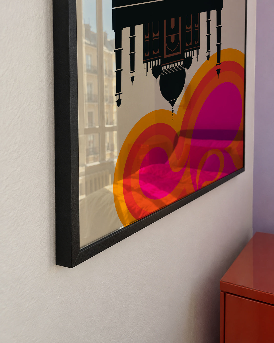 India 68 - Framed poster detail