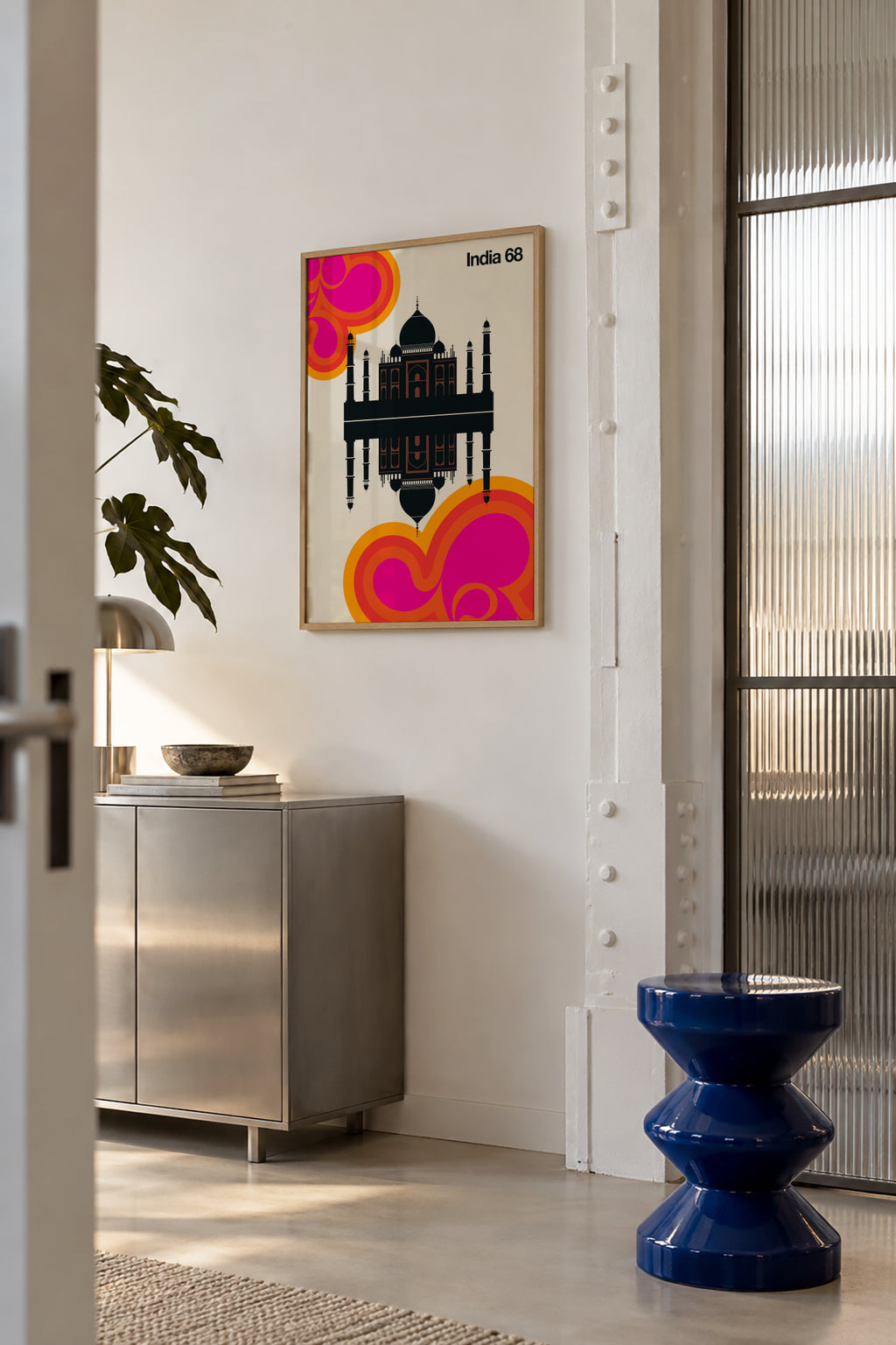 India 68 - Framed poster in an interior