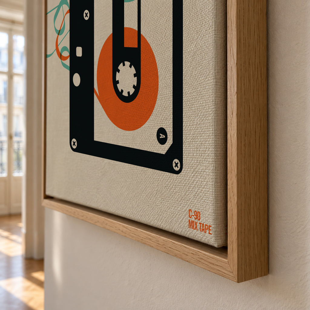Mixtape - Framed canvas detail