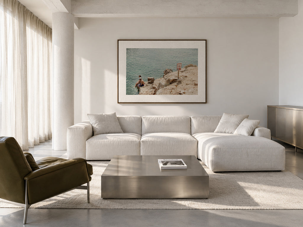 Ibiza IV - Framed canvas in an interior