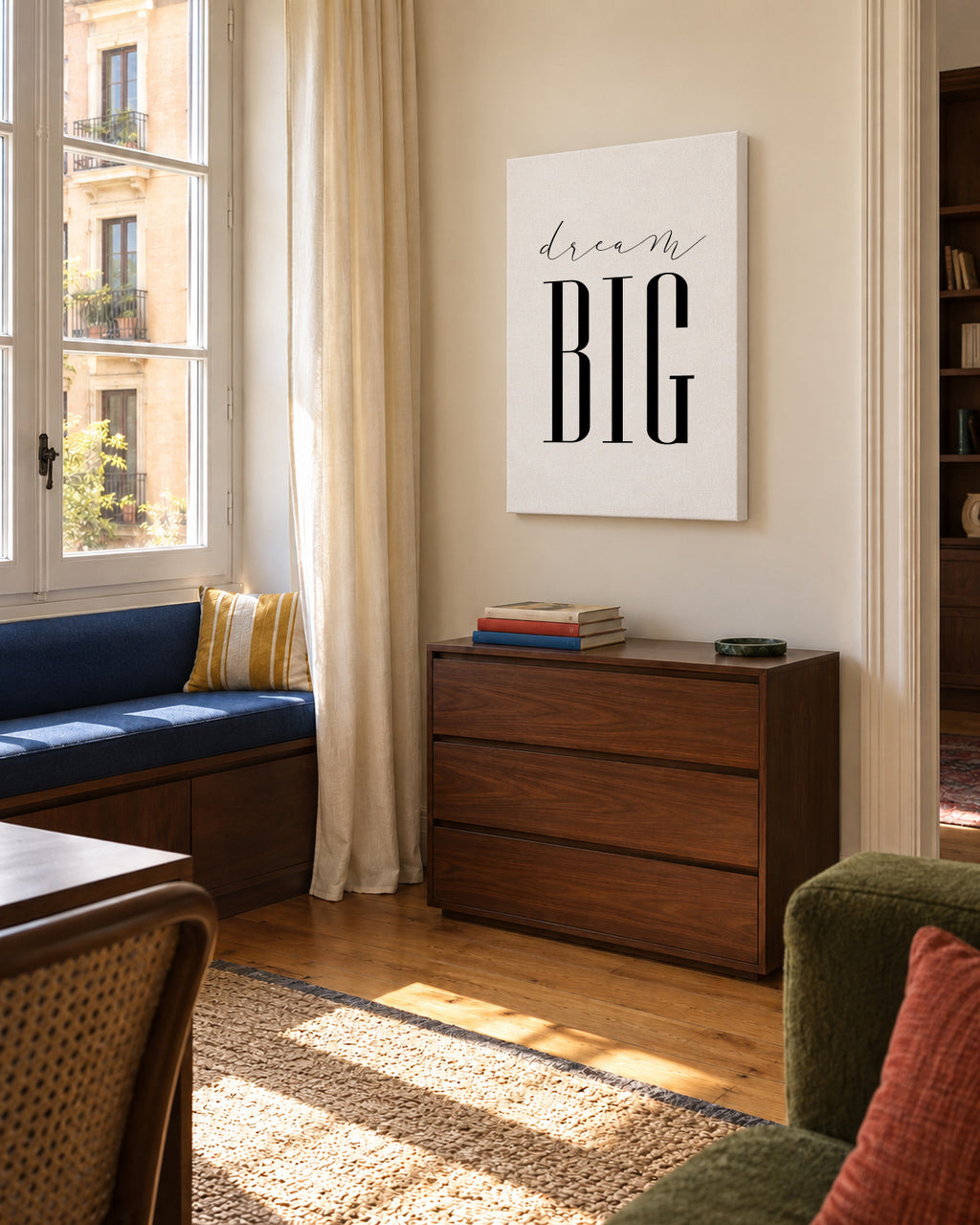 Dream Big - Unframed canvas in an interior
