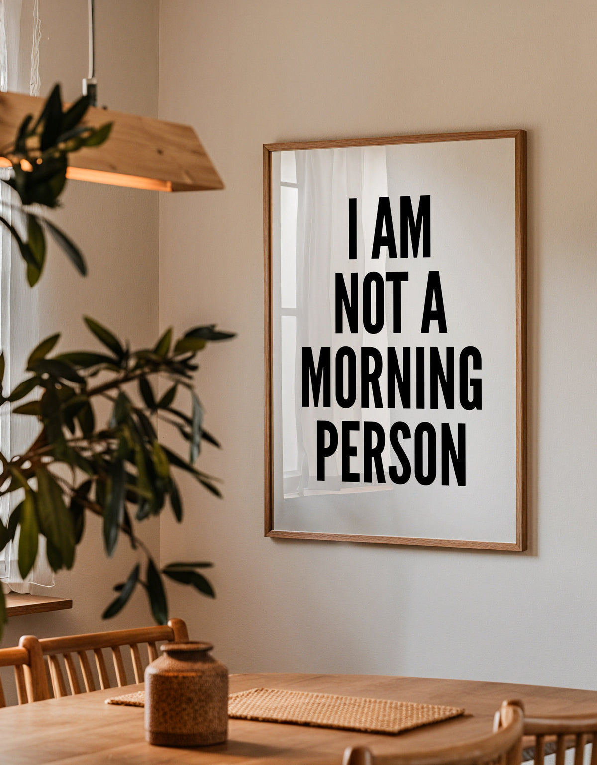 Morning Person - Framed poster detail