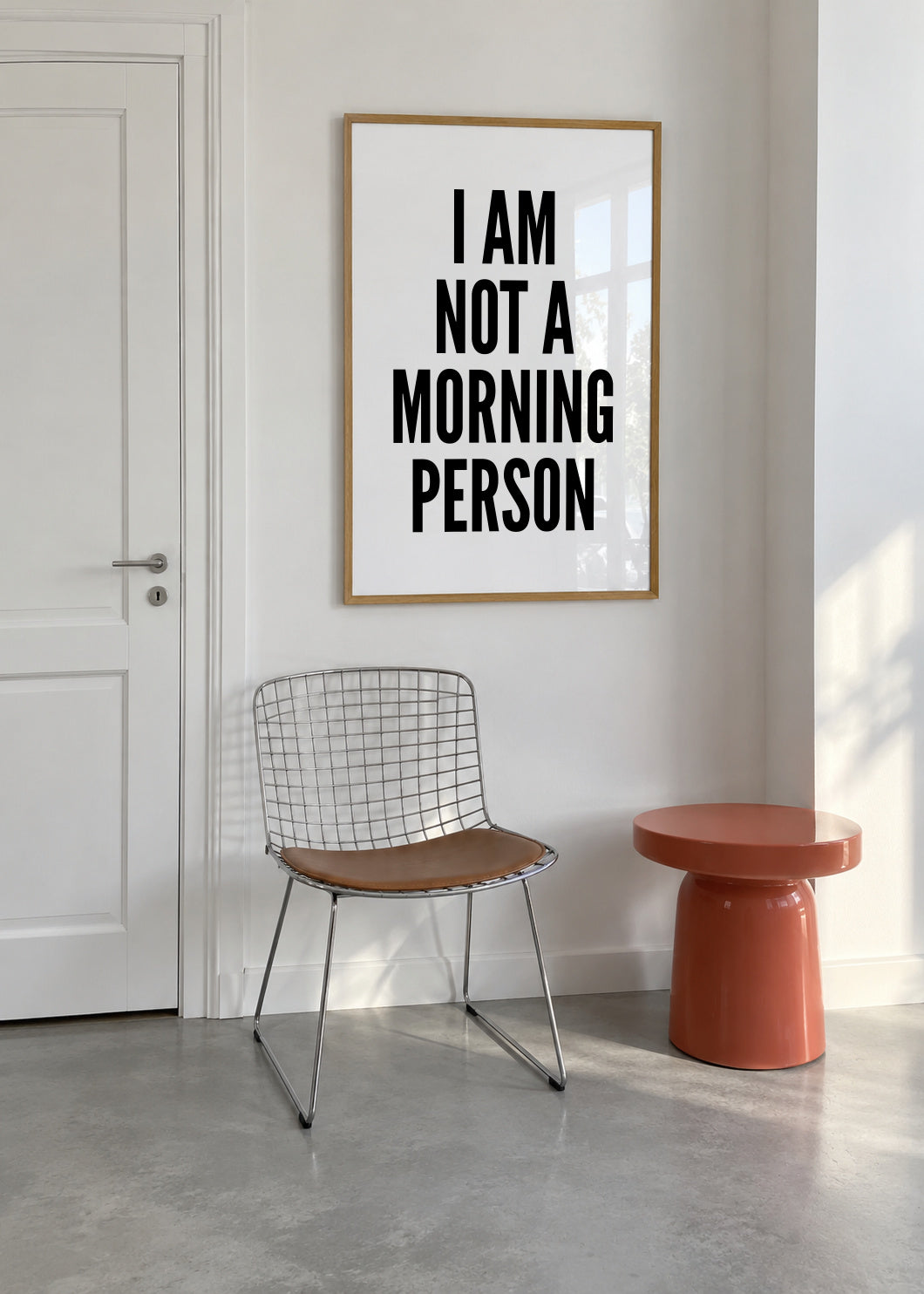 Morning Person - Framed poster in an interior