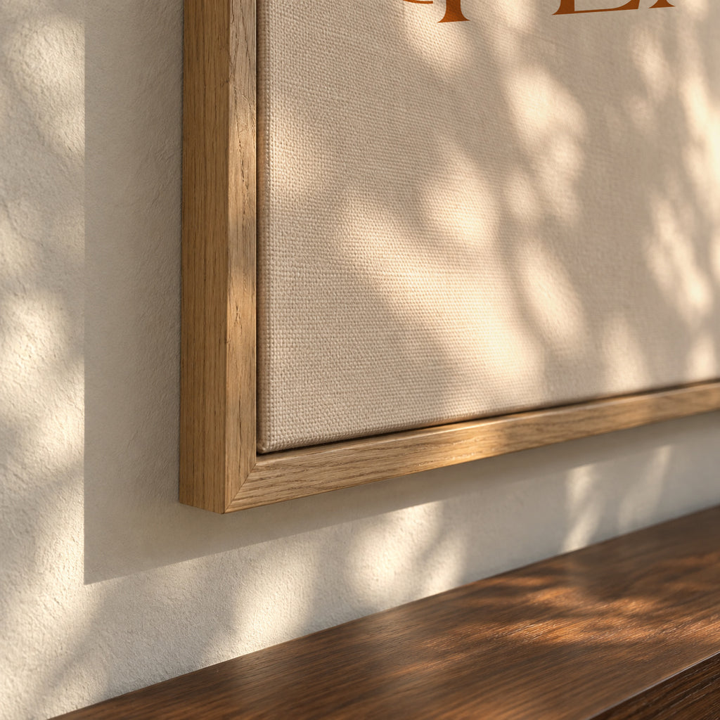 Our Happy Place - Framed canvas detail