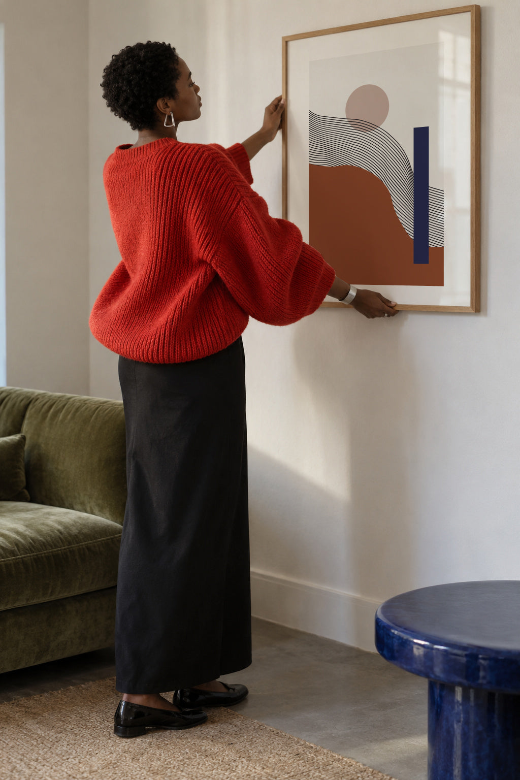 Orphic II - Framed poster in an interior