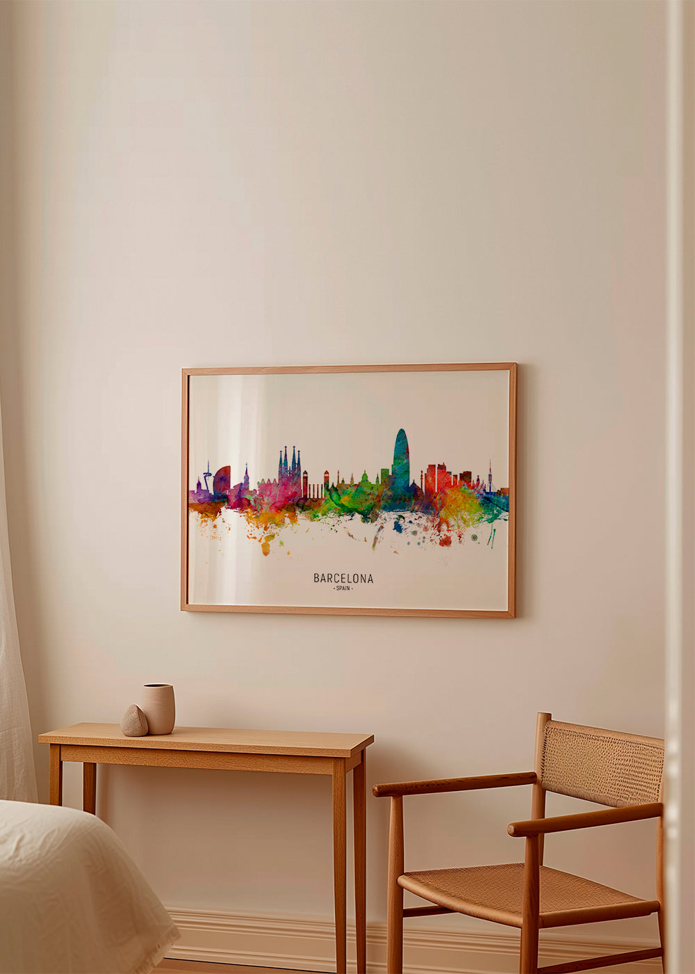 Barcelona skyline multicolour