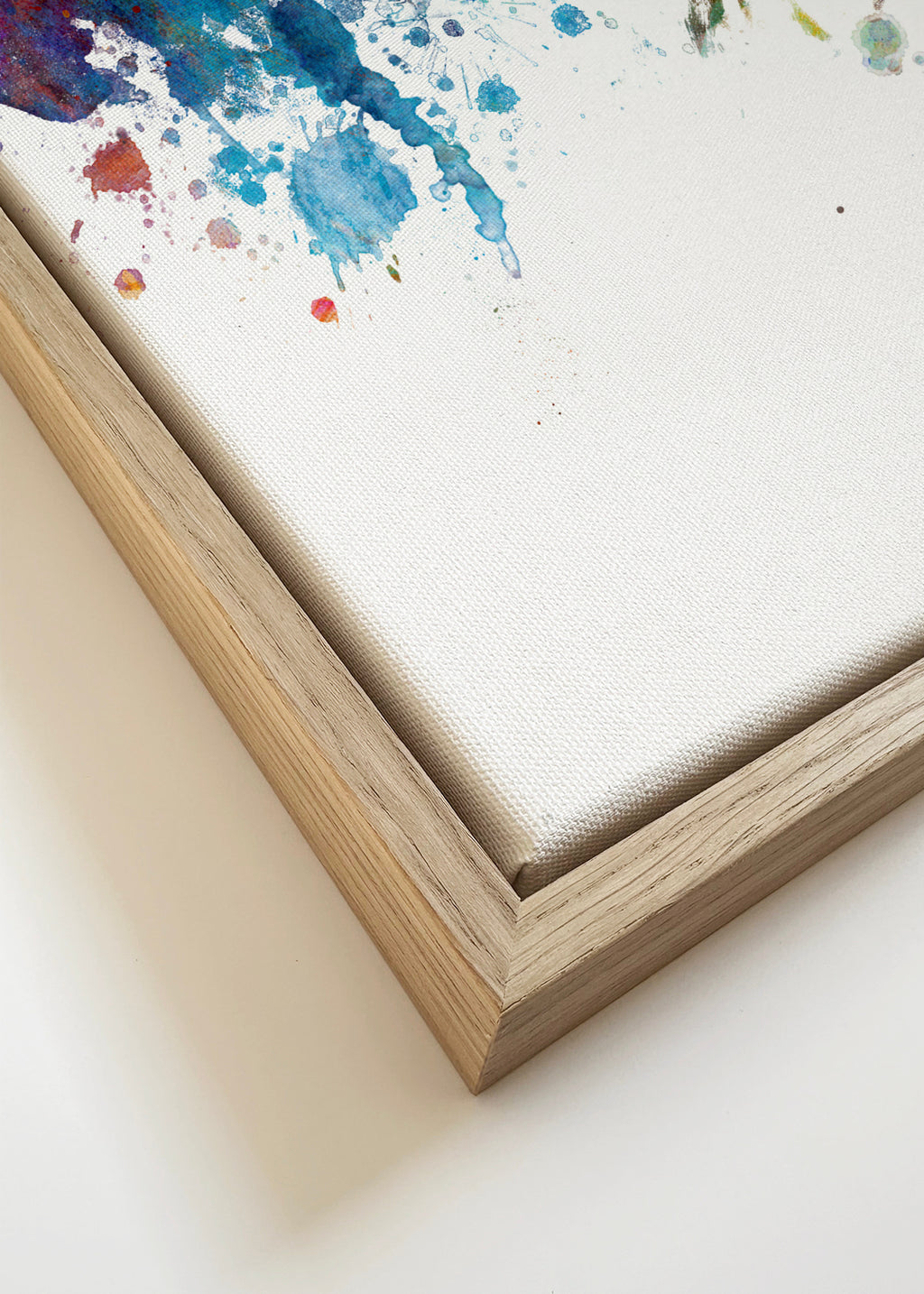 Birmingham Skyline multicolor - Framed canvas detail