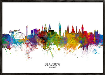 Glasgow skyline multicolour