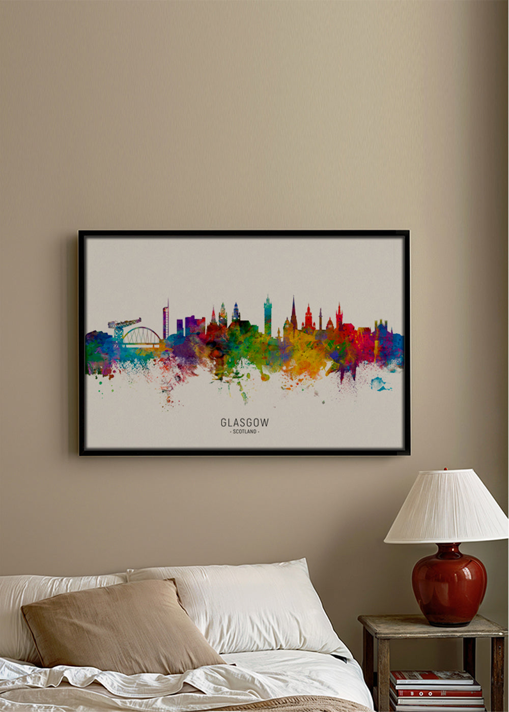 Glasgow skyline multicolour