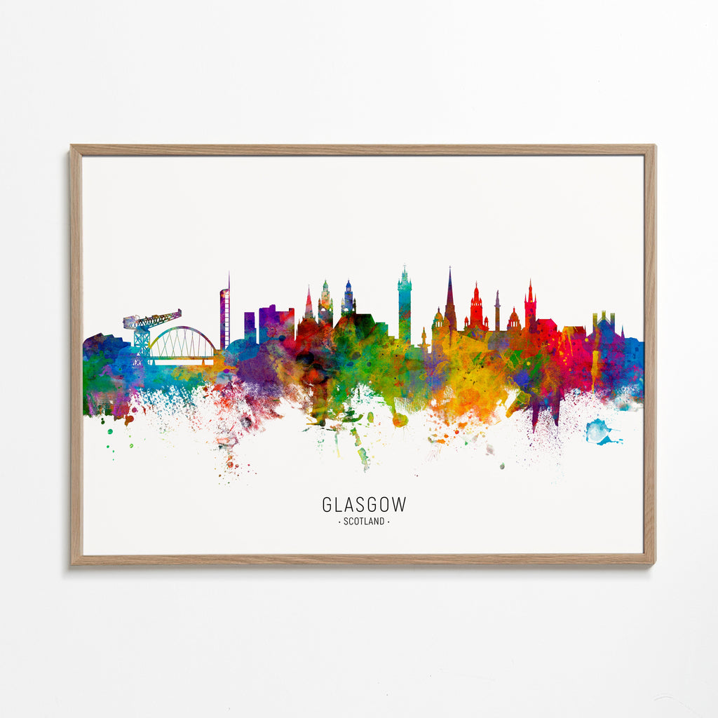 Glasgow skyline multicolour
