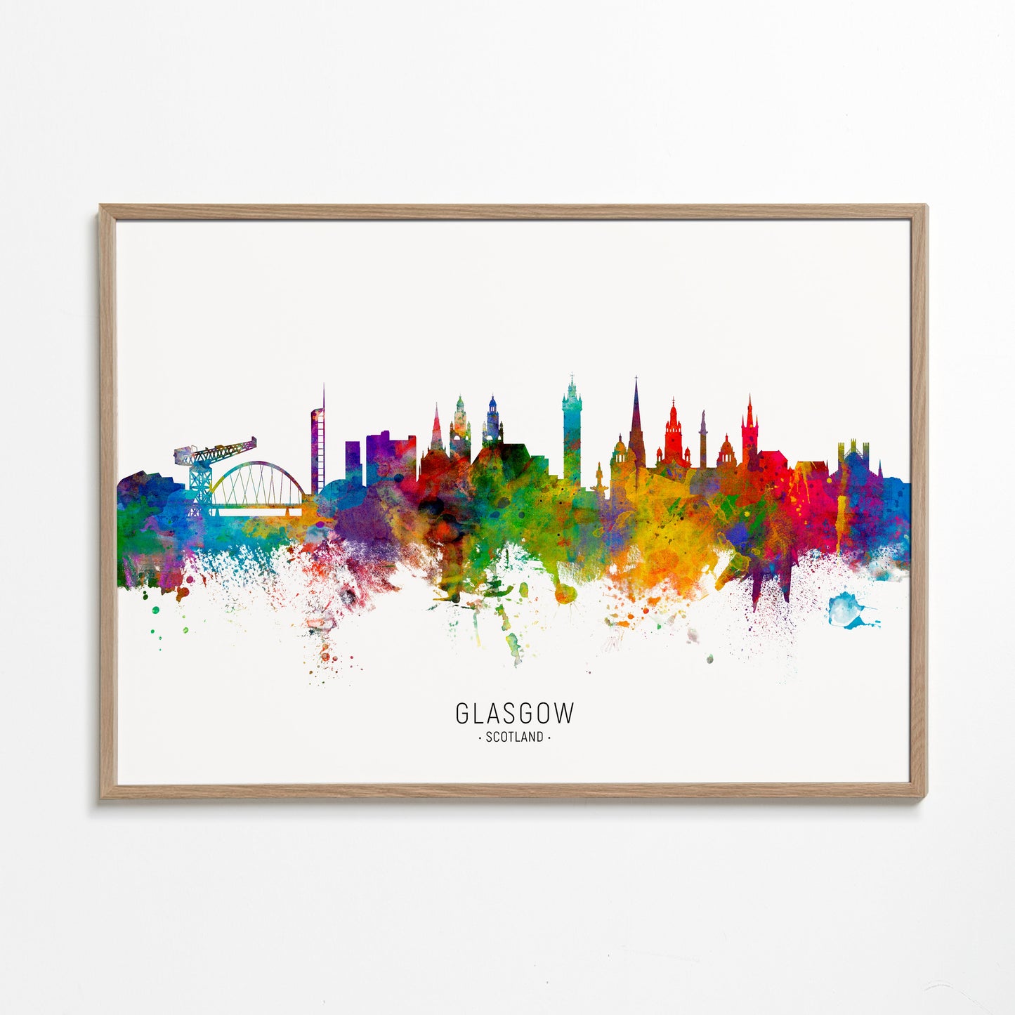 Glasgow skyline multicolour