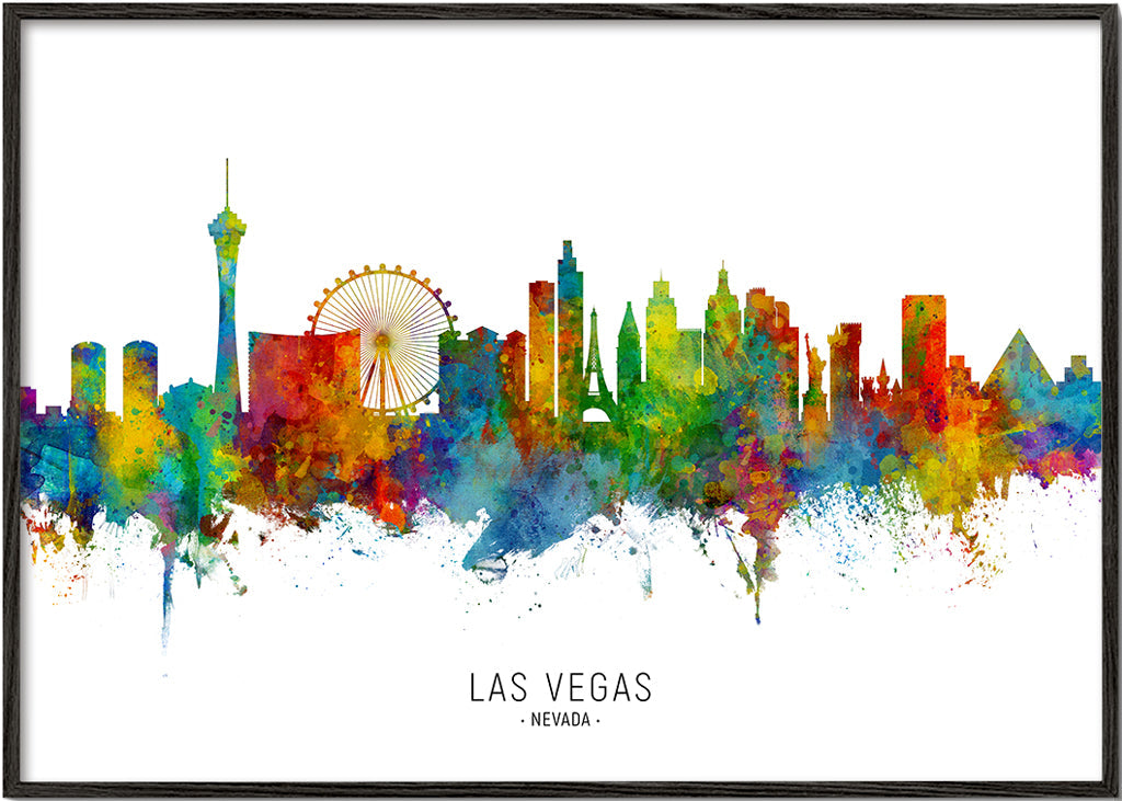 Las Vegas skyline multicolour