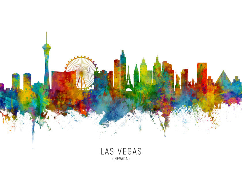 Las Vegas skyline multicolour