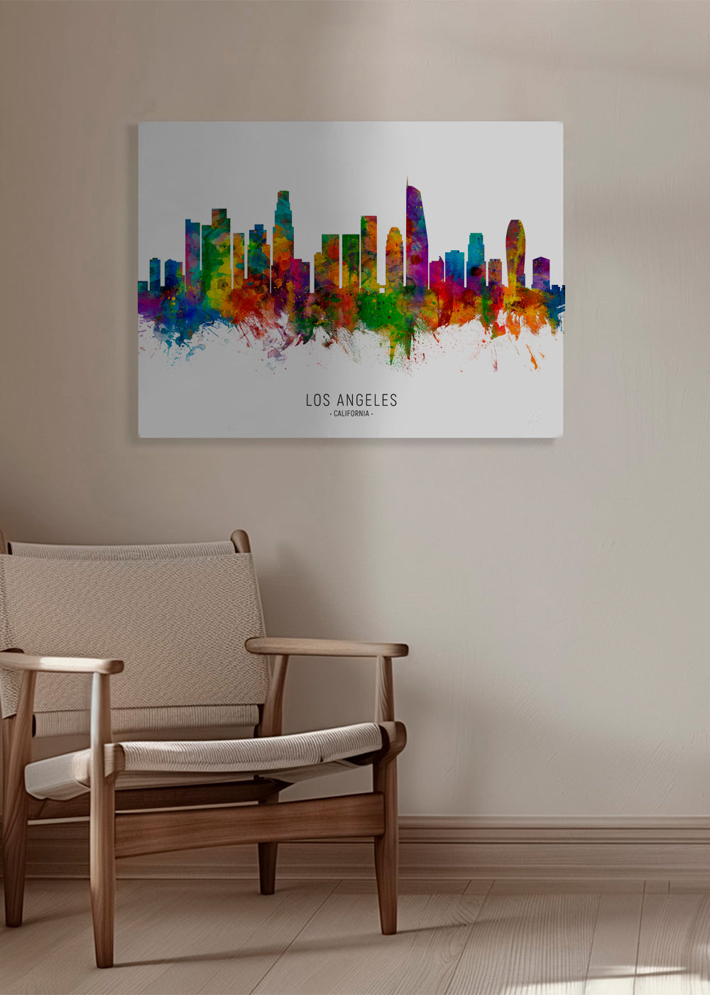 Los Angeles skyline multicolour