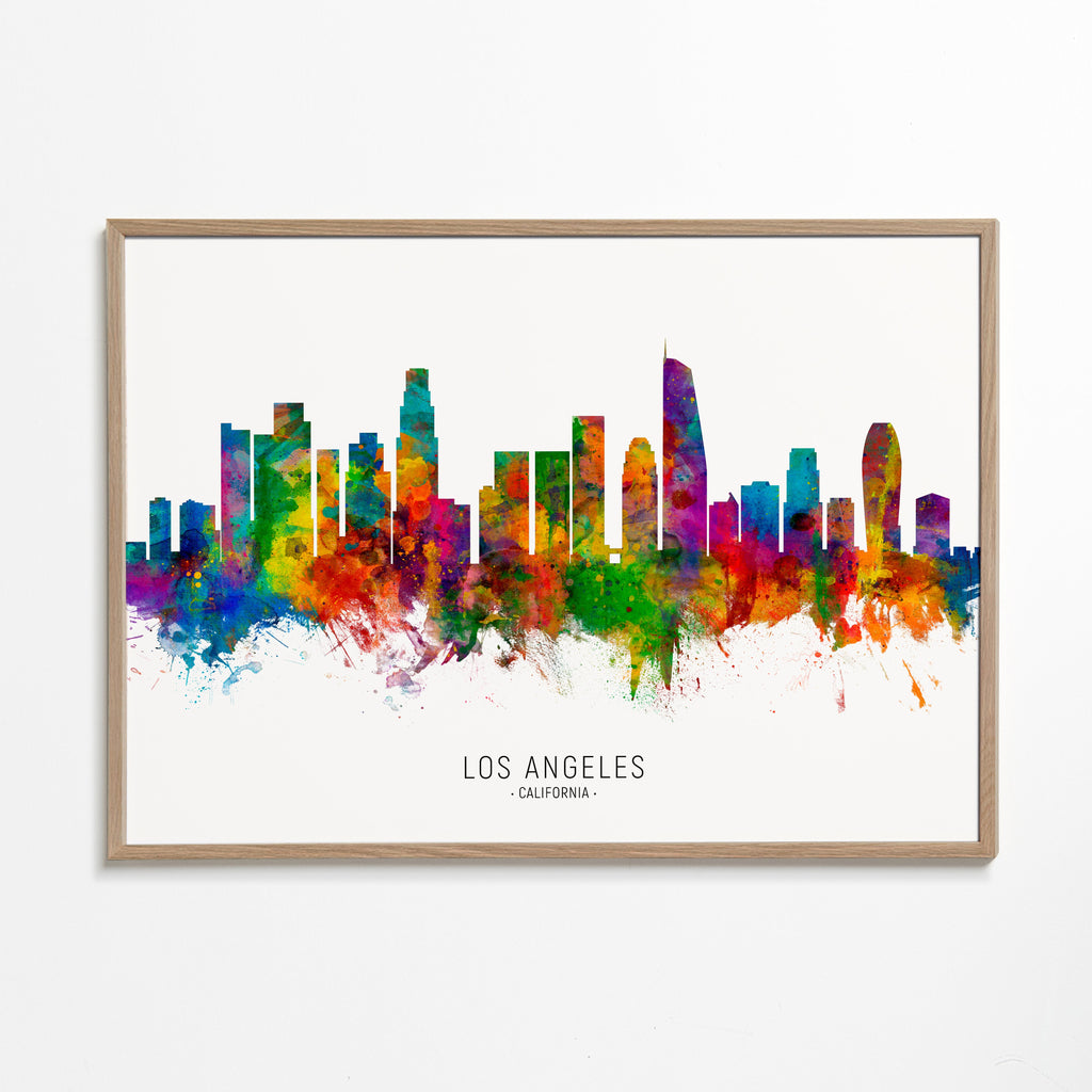 Los Angeles skyline multicolour