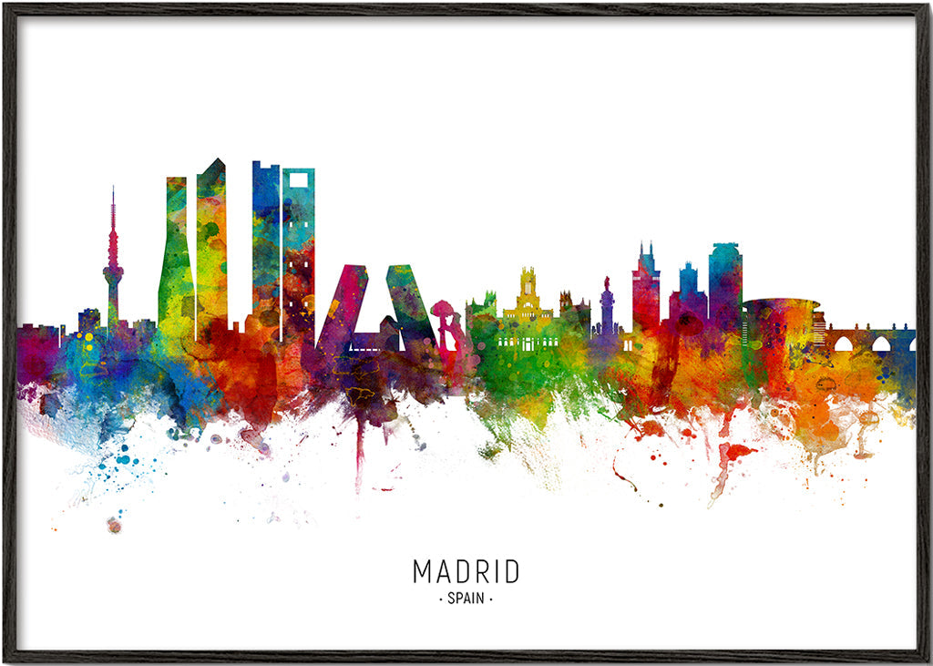 Madrid skyline multicolour