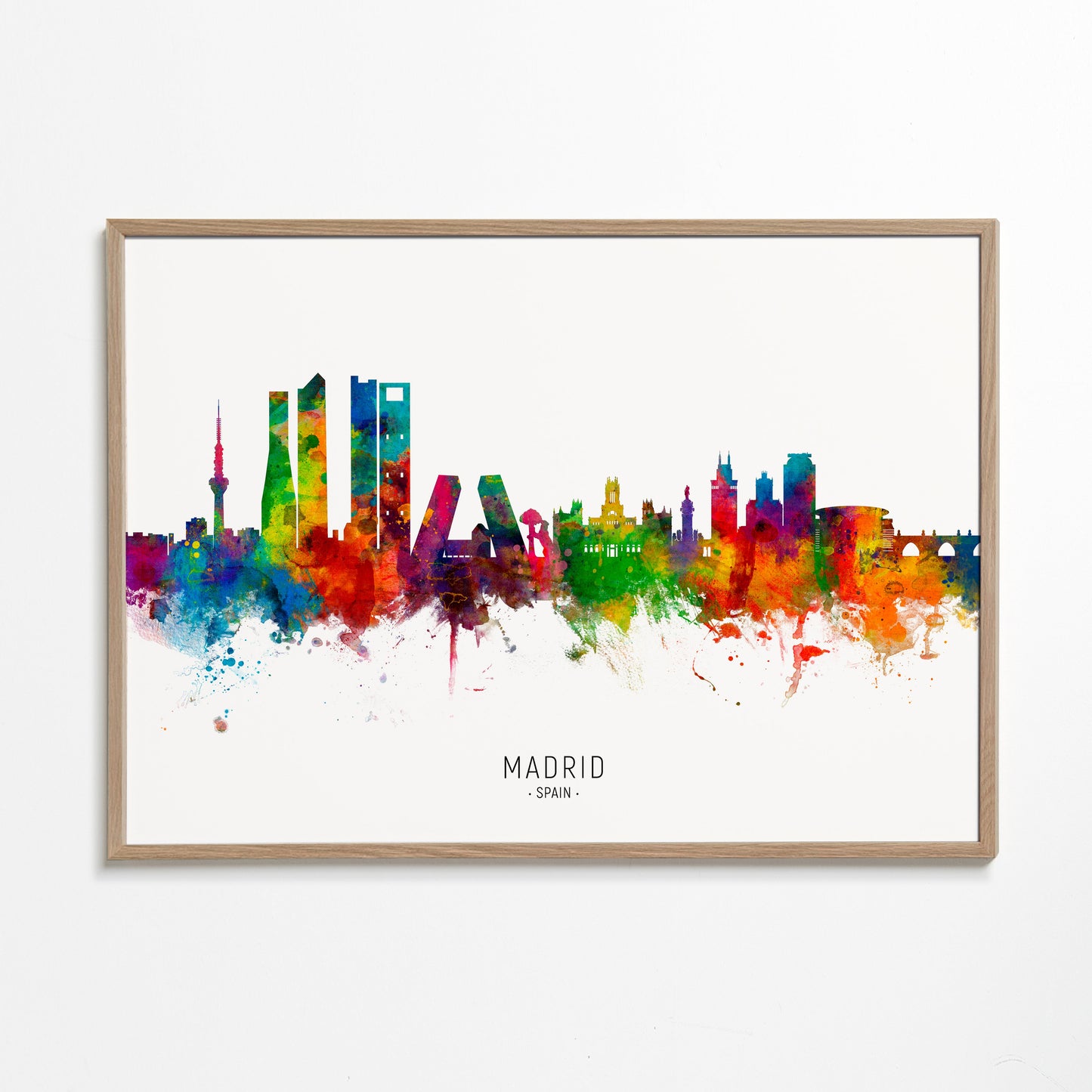 Madrid skyline multicolour