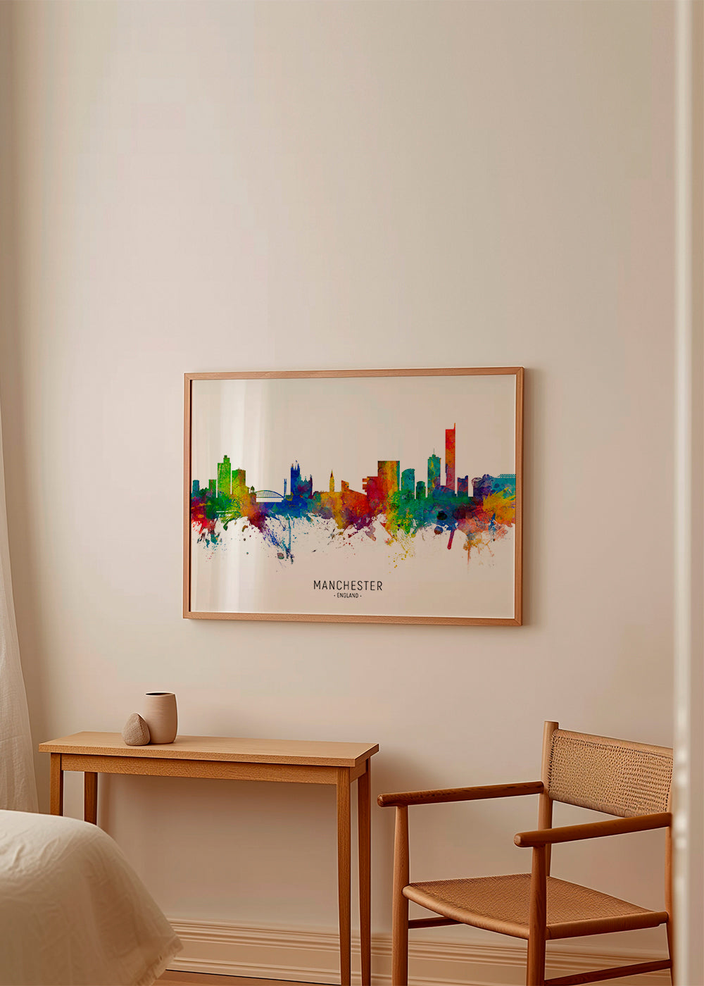 Manchester skyline multicolour