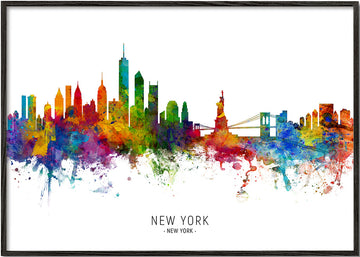 New York skyline multicolour