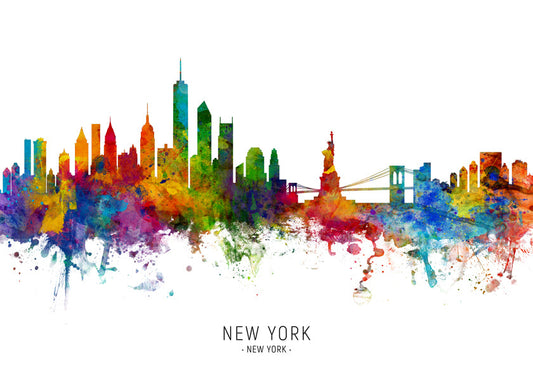 New York skyline multicolour