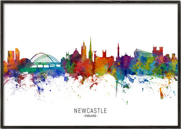 Newcastle skyline multicolour