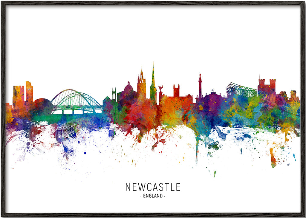 Newcastle skyline multicolour