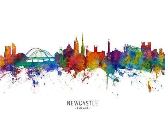 Newcastle skyline multicolour