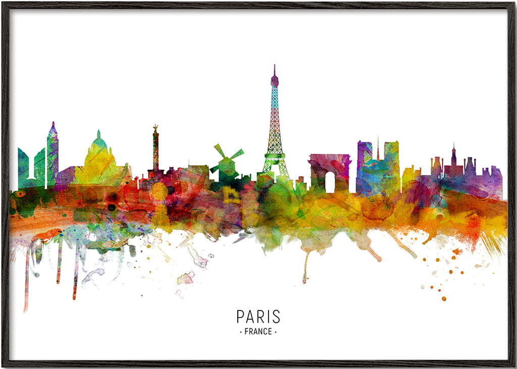 Paris skyline multicolour