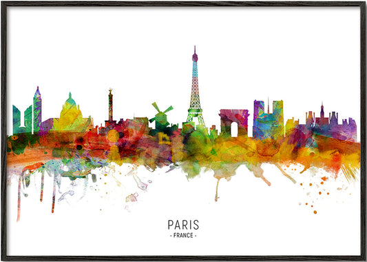 Paris skyline multicolour