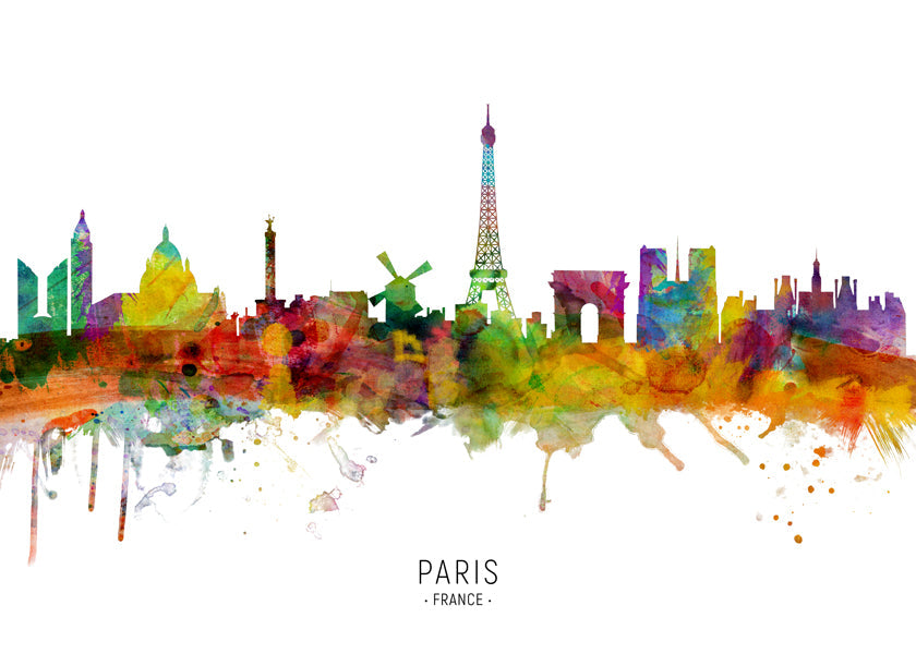 Paris skyline multicolour