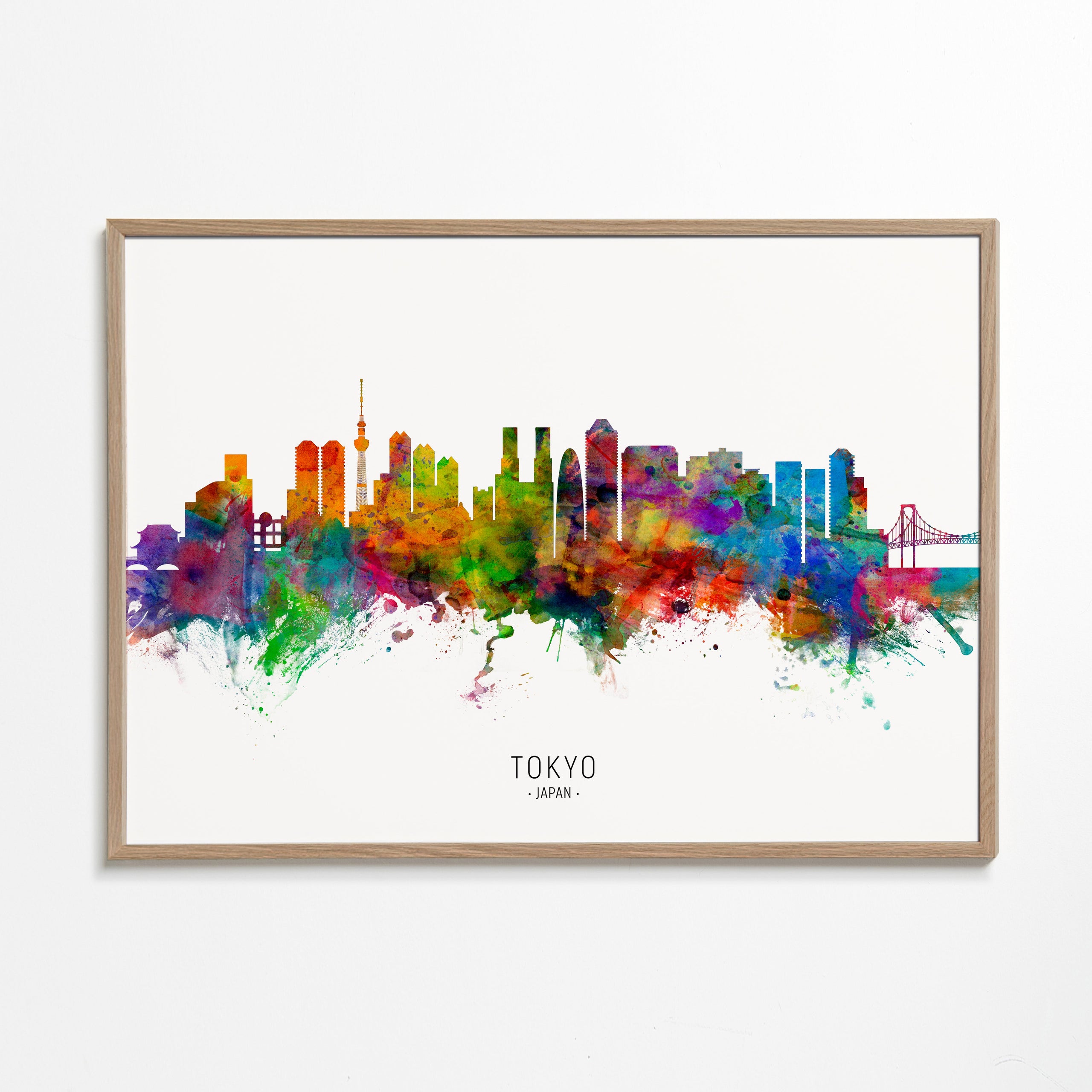 Tokyo skyline multicolour