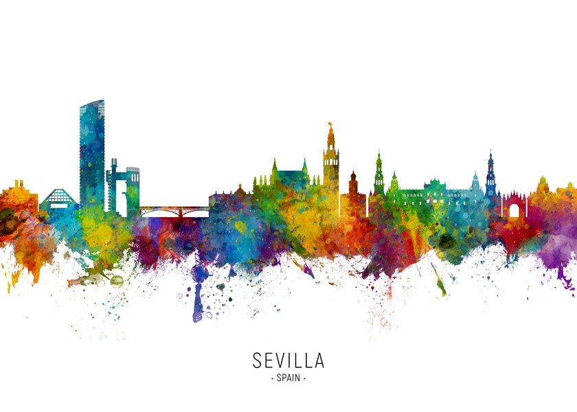 Sevilla skyline multicolour