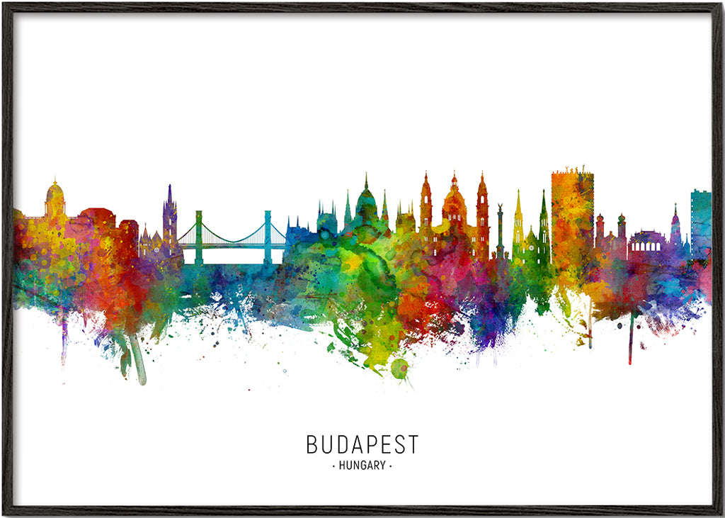 Budapest skyline multicolour
