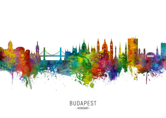 Budapest skyline multicolour