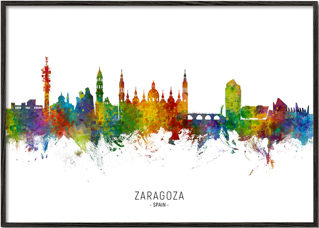 Zaragoza skyline multicolour