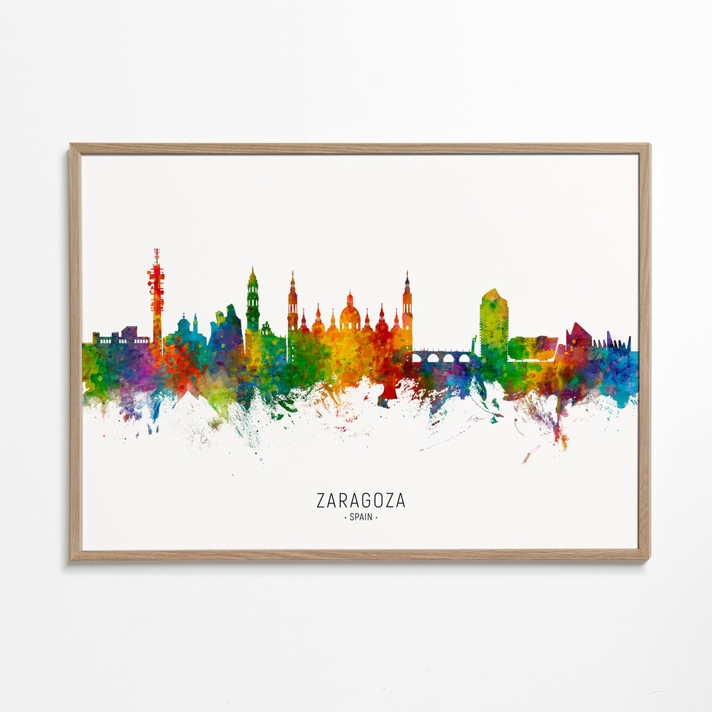 Zaragoza skyline multicolour