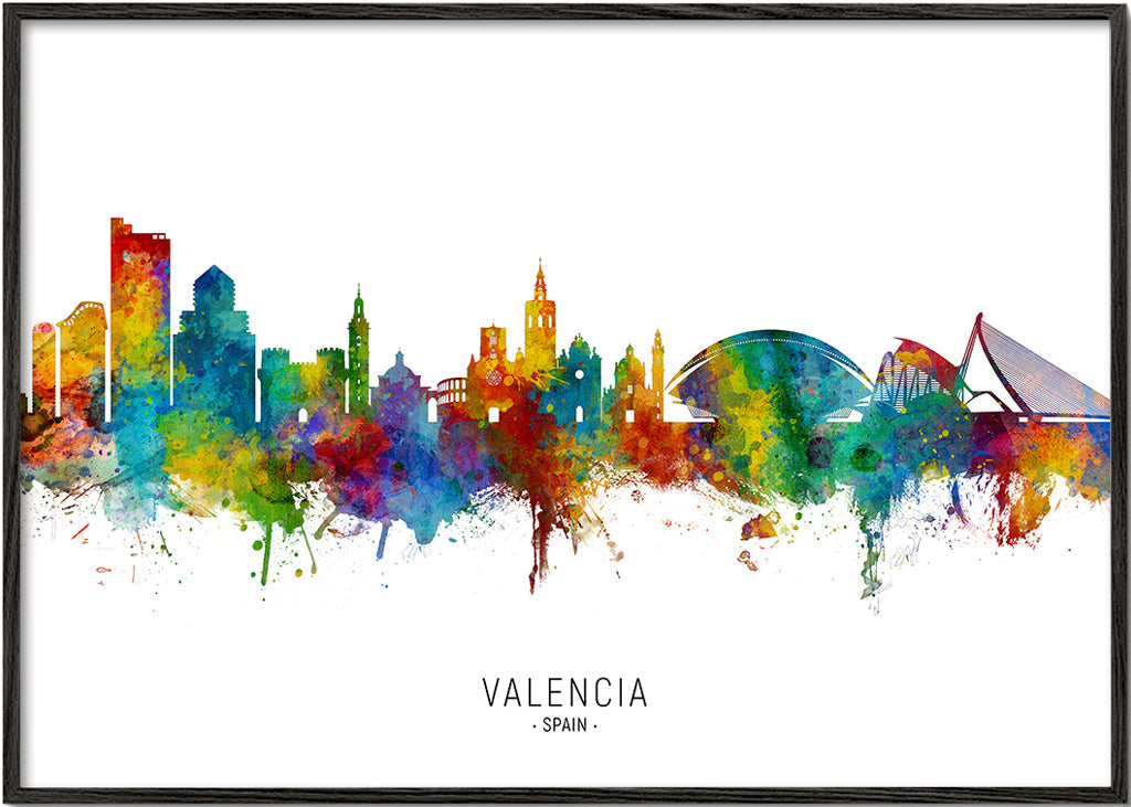 Valencia skyline multicolour