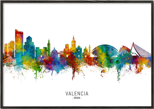 Valencia skyline multicolour