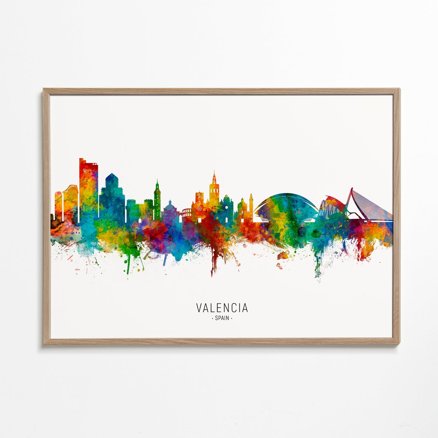 Valencia skyline multicolour