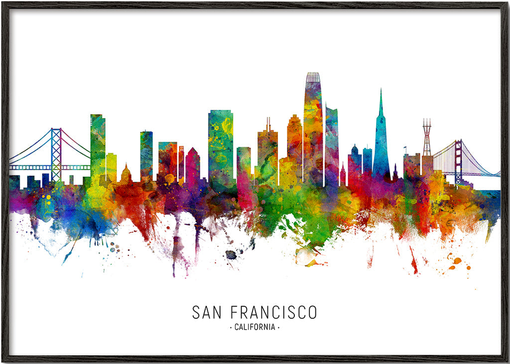 San Francisco skyline multicolour